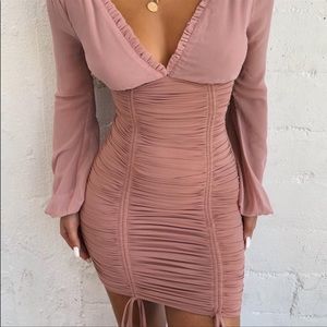 Tiger Mist Magnolia Bodycon Ruched Mini Dress Size XS